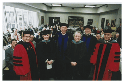 Group photo with Anica Rawnsley after receiving an honorary doctorate