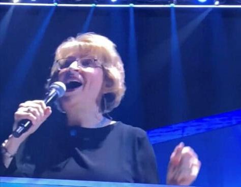 Professor of Music Susan Medley, D.M.A. on stage at Michael Buble concert on September 1, 2022 at PPG Paints Arena. 