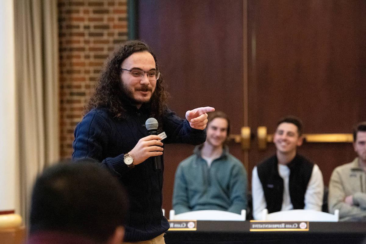 The W&J Student Government Association (SGA) meeting December 8, 2019 in the Allen Ballroom of the Rossin Campus Center.